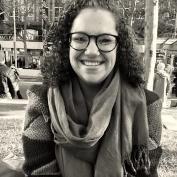 A participant looking into the camera