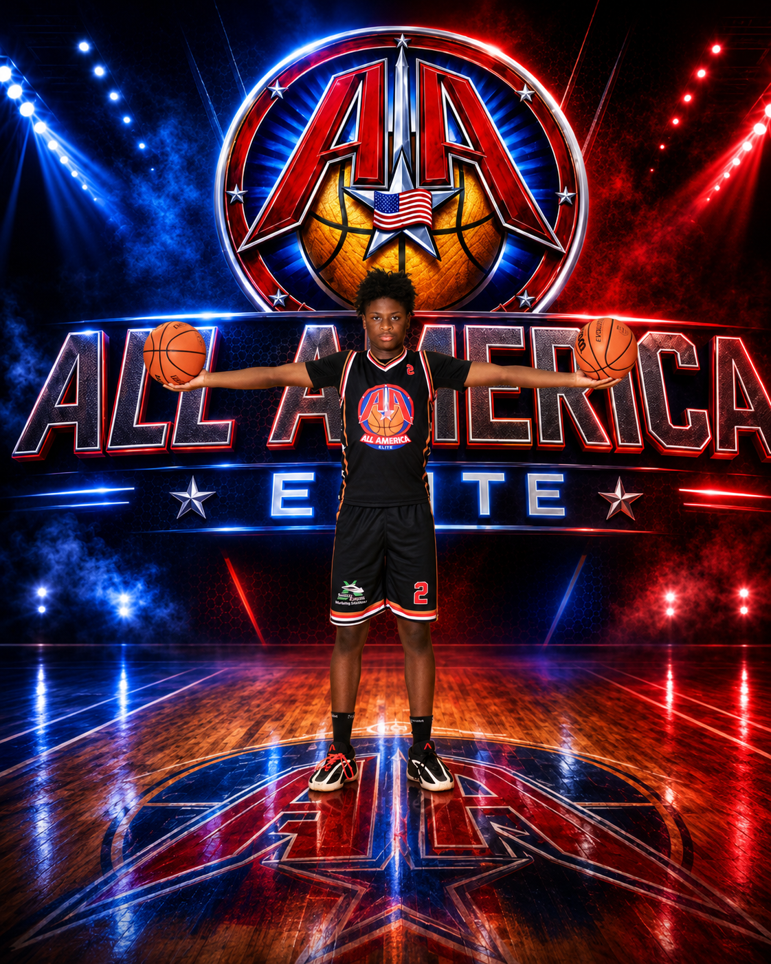Basketball player graphic