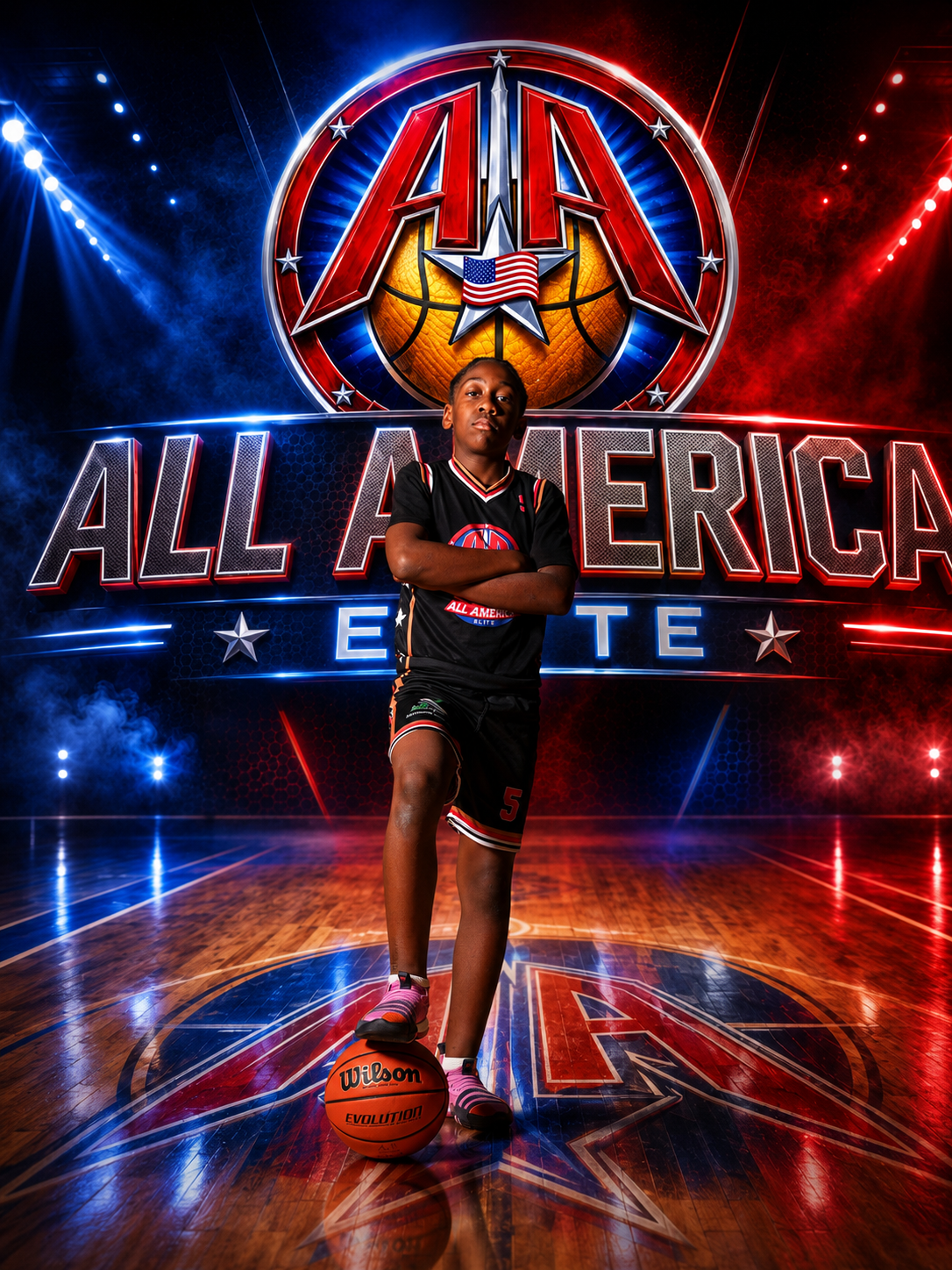 Basketball player graphic
