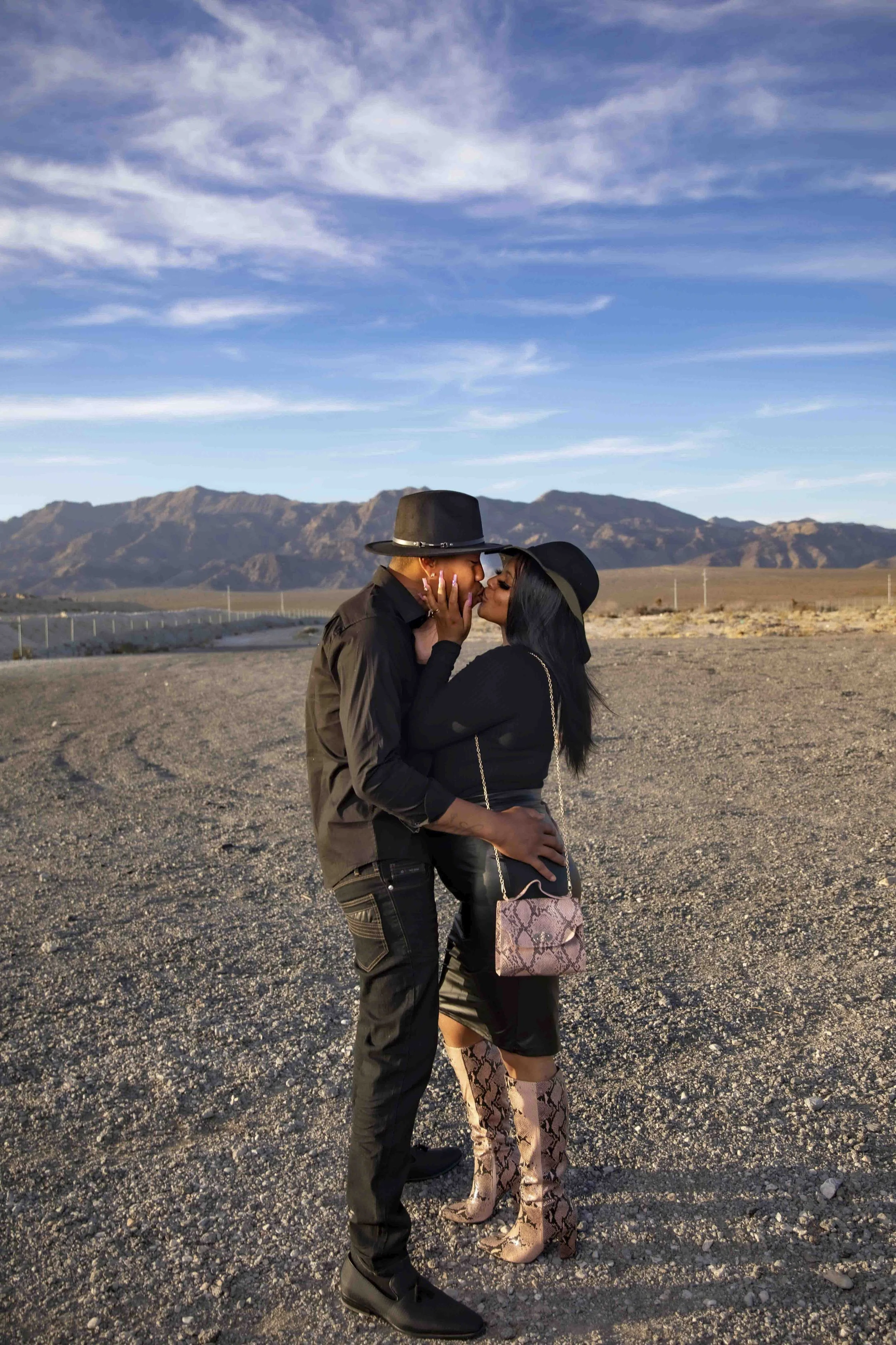 Outdoor couple posing together by T3 Photography