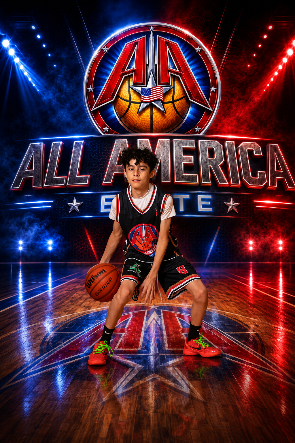 Basketball player graphic