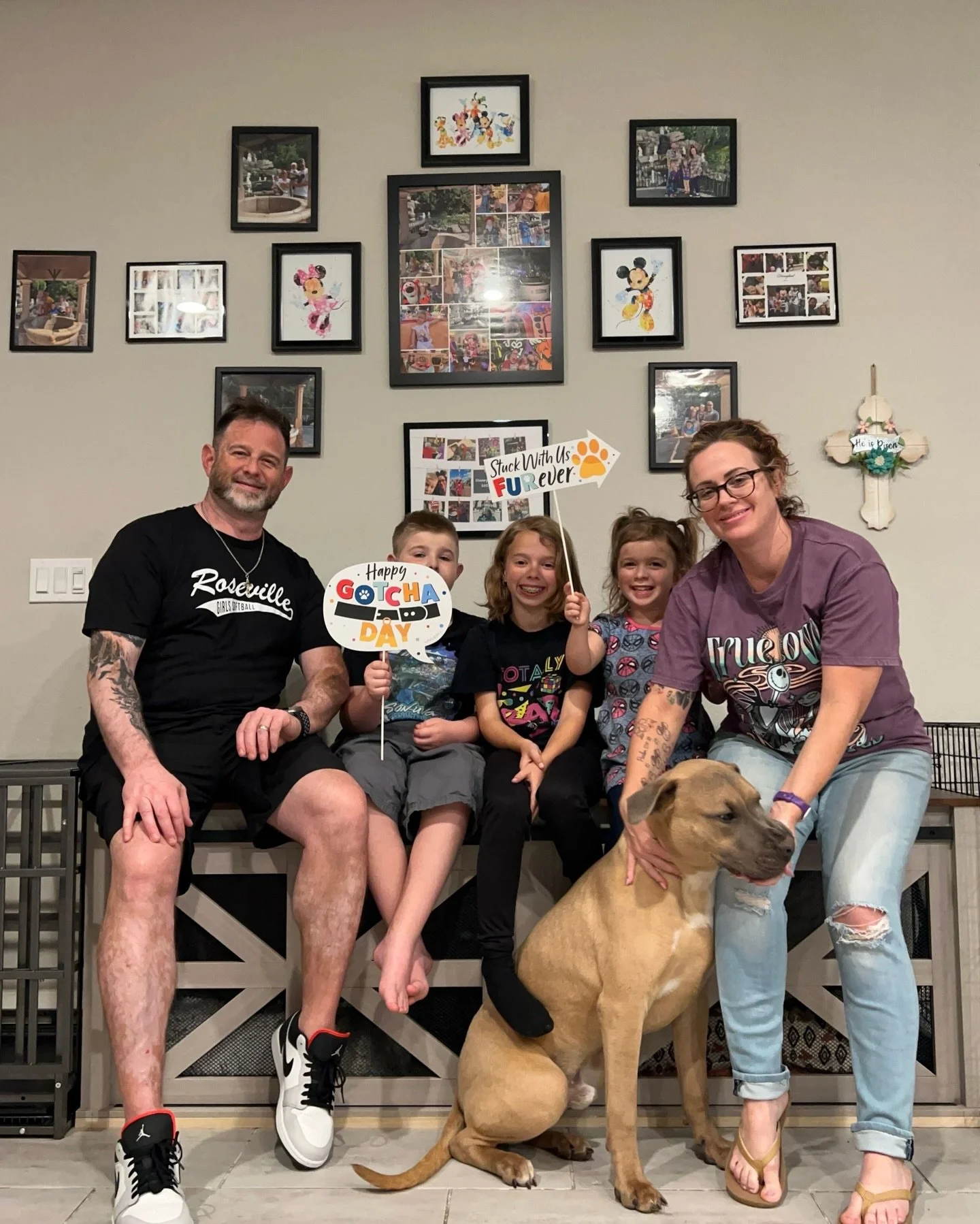 Wally with new family