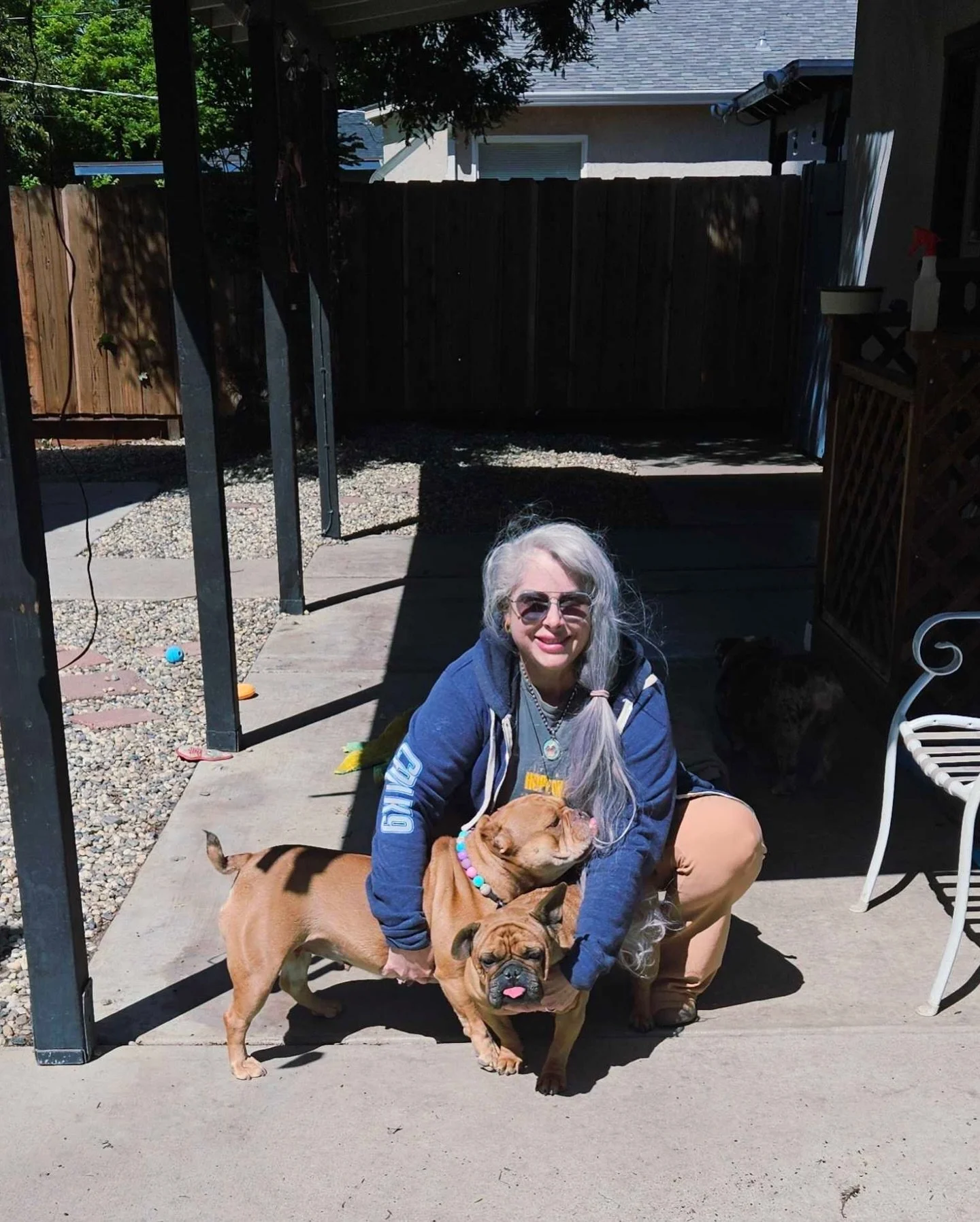 Megan with new family