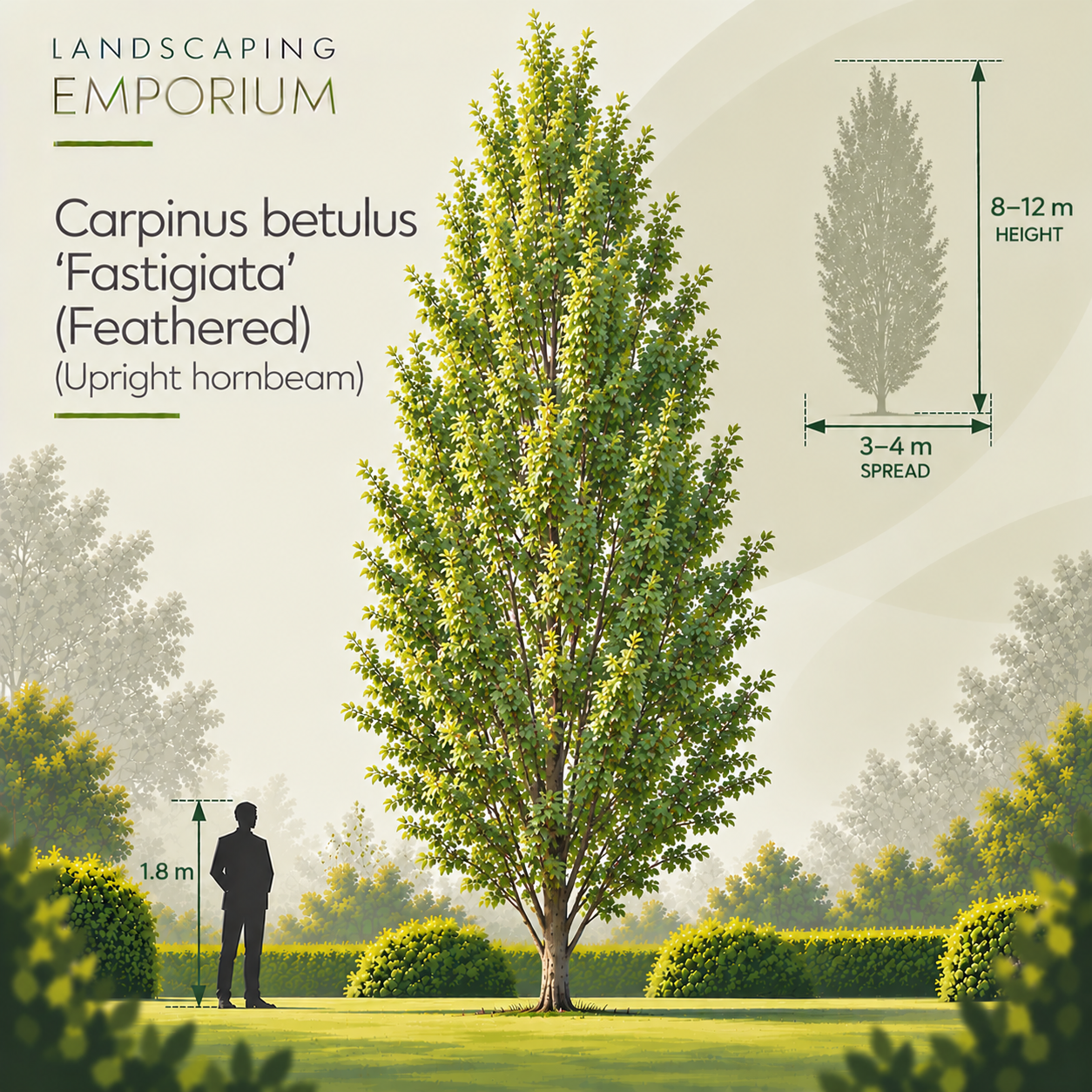 Carpinus betulus Fastigiata upright hornbeam