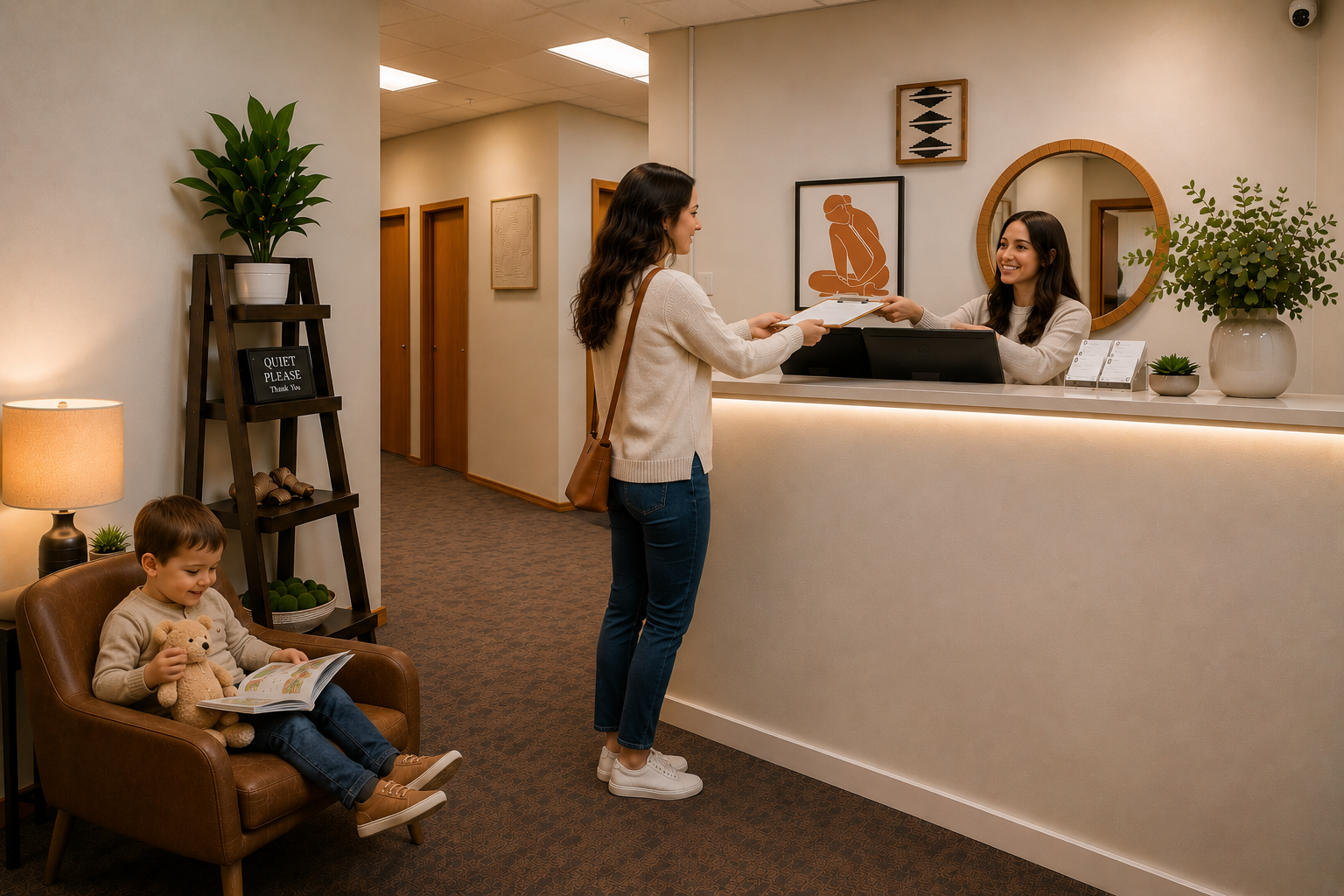 Layton Utah mental health clinic front desk interior — NBCG