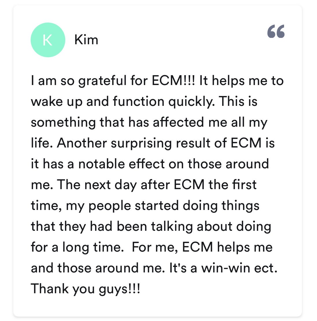 Written Testimonial 1