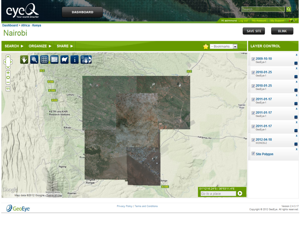GeoEye EyeQ Interface Circa 2012