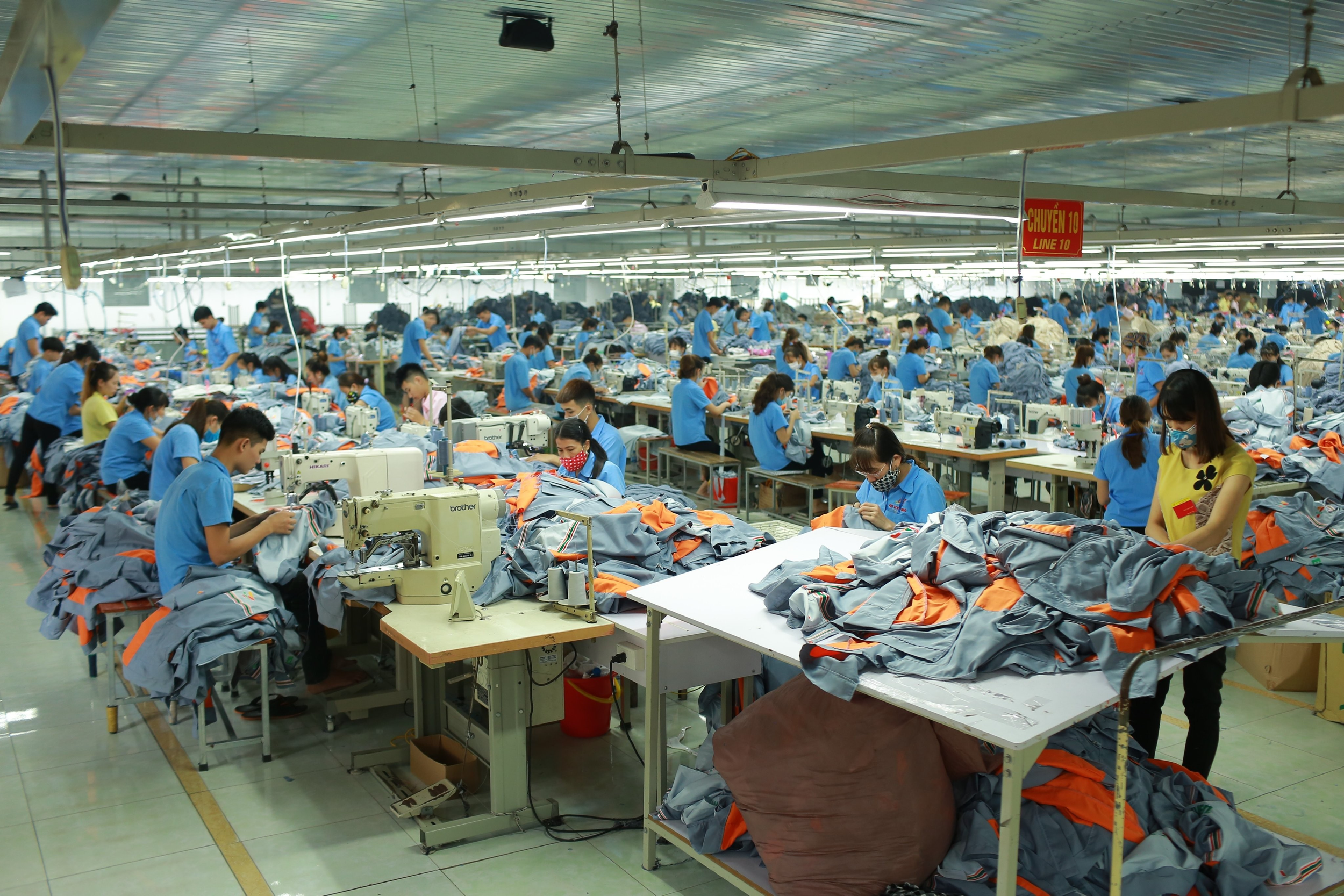 Workwear and uniform production at a Vietnam factory