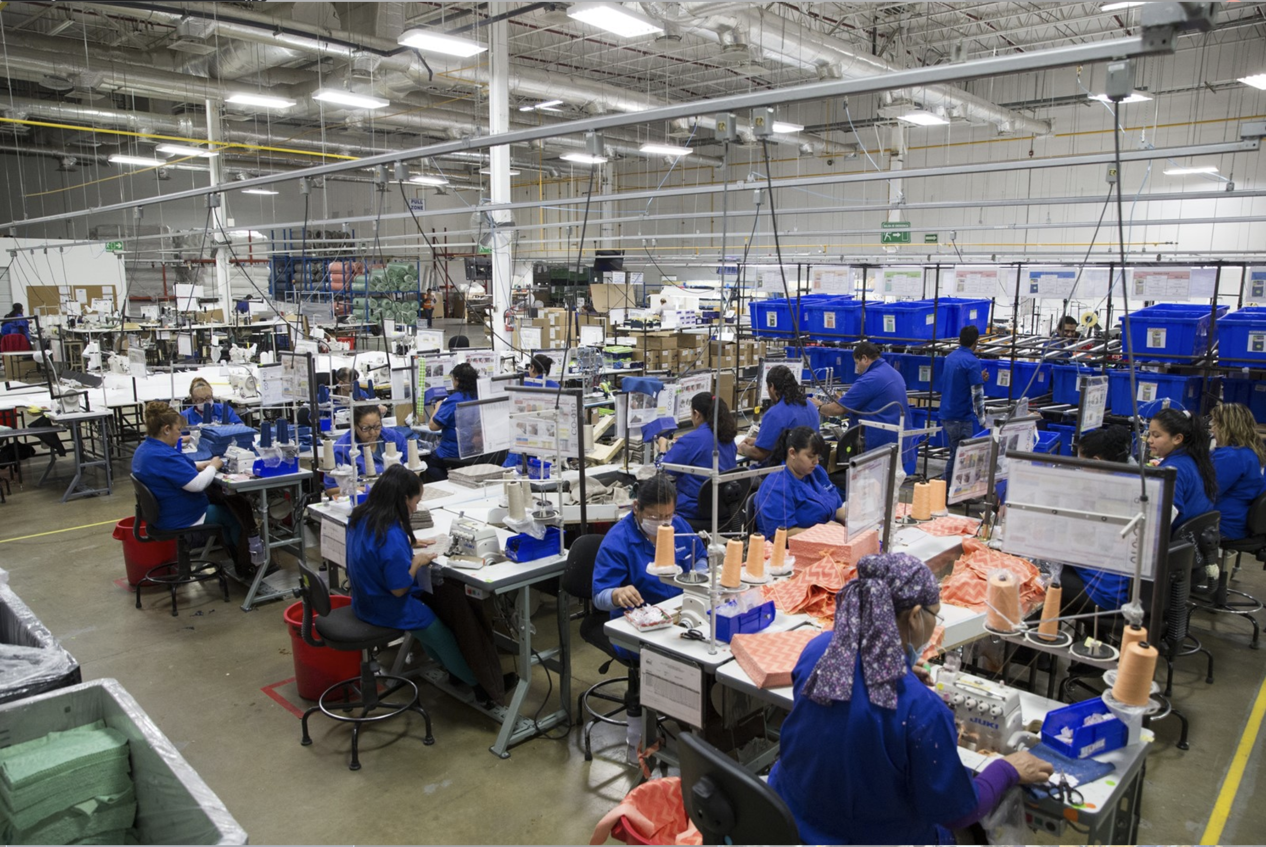 Cosmo Sourcing team visiting a textile factory in Mexico