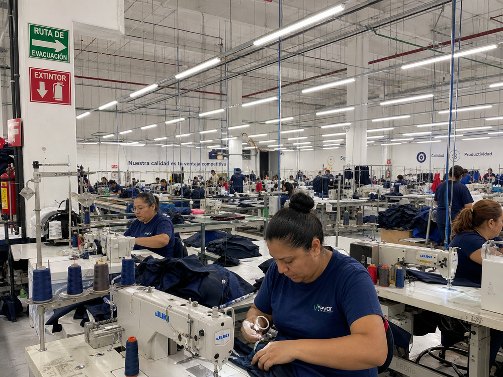Mexico textile factory production floor