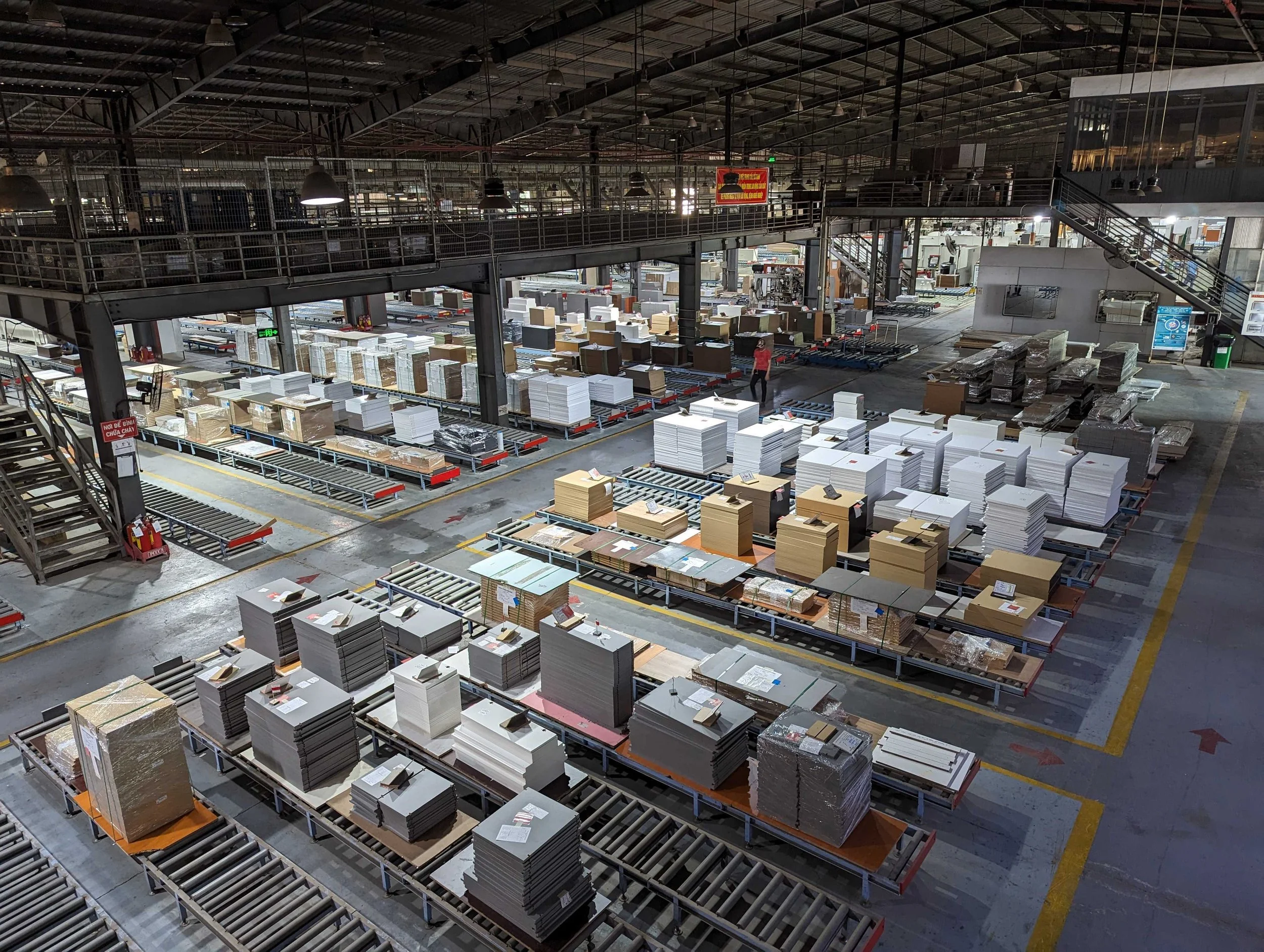 Cabinet assembly line at the Vietnam factory
