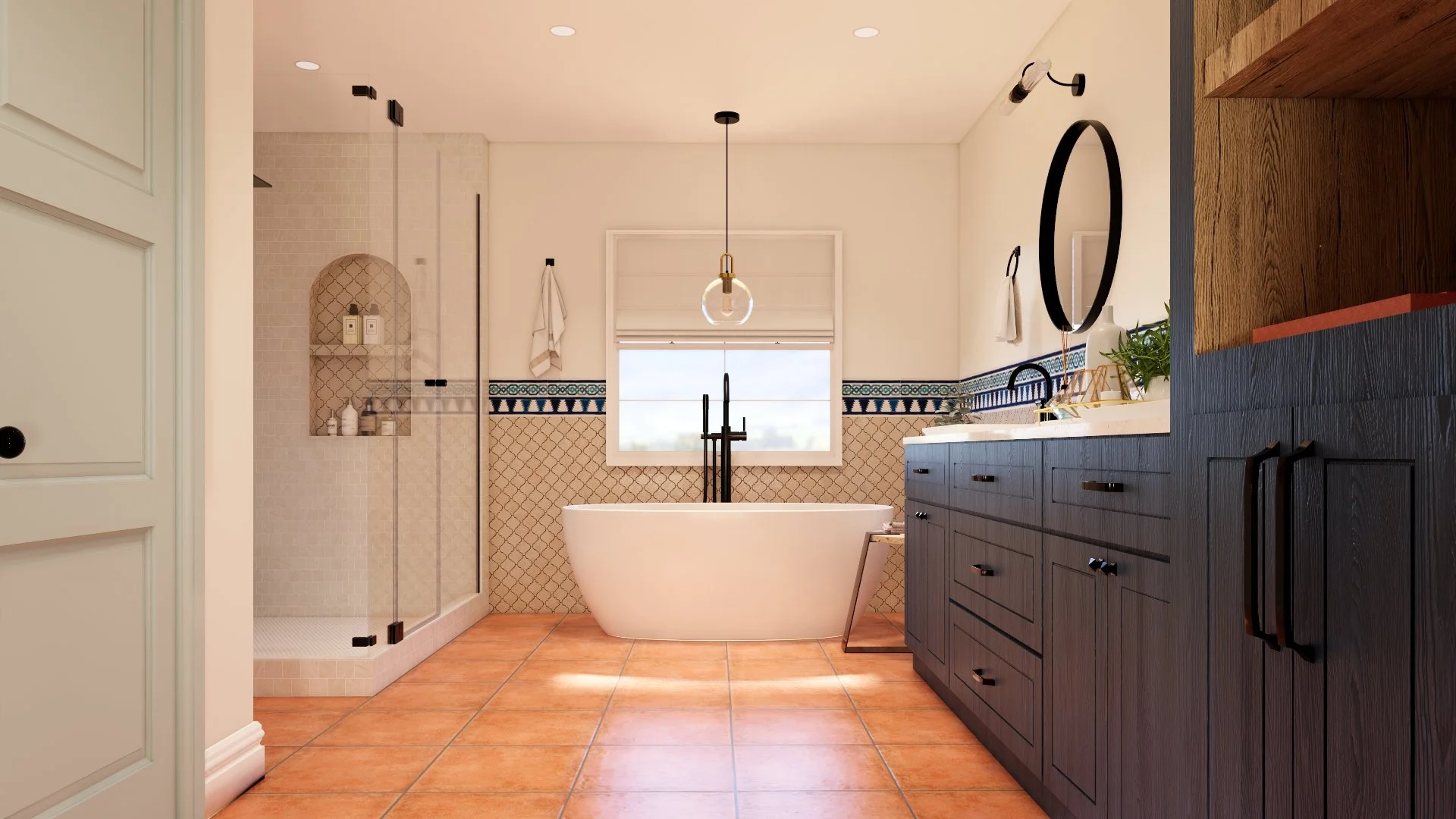 Sedona Residence bathroom visualization from a full interior design production package