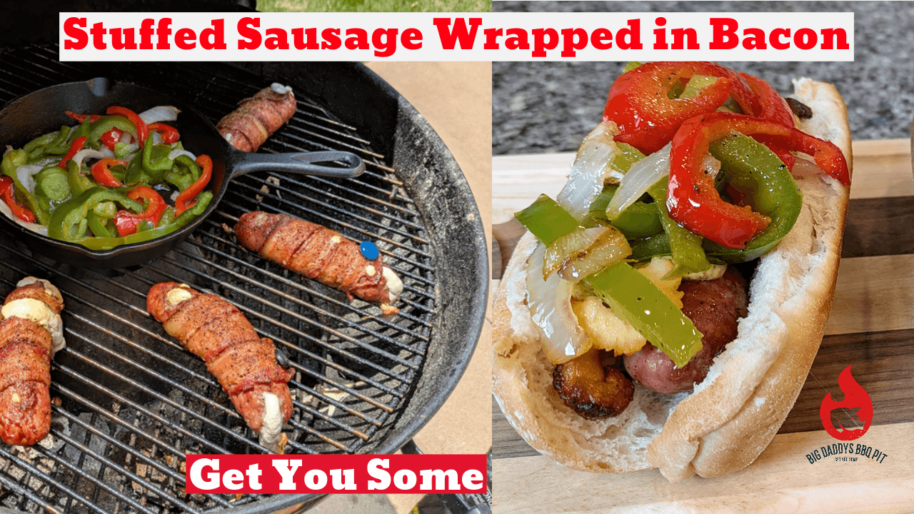 Bacon-Wrapped Stuffed Sausage from Big Daddy's BBQ Pit