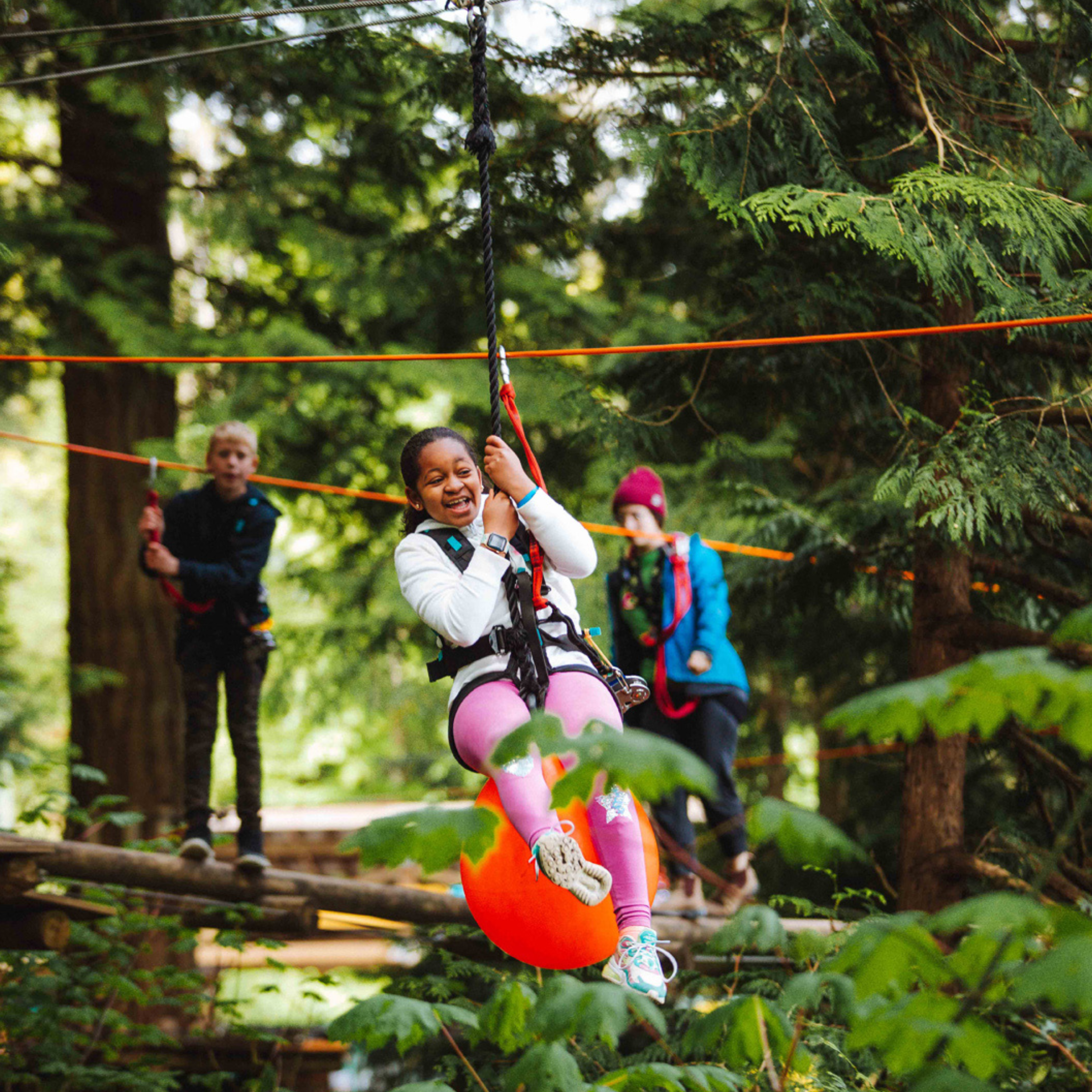 A young guest on the Kids Course at WildPlay Victoria
