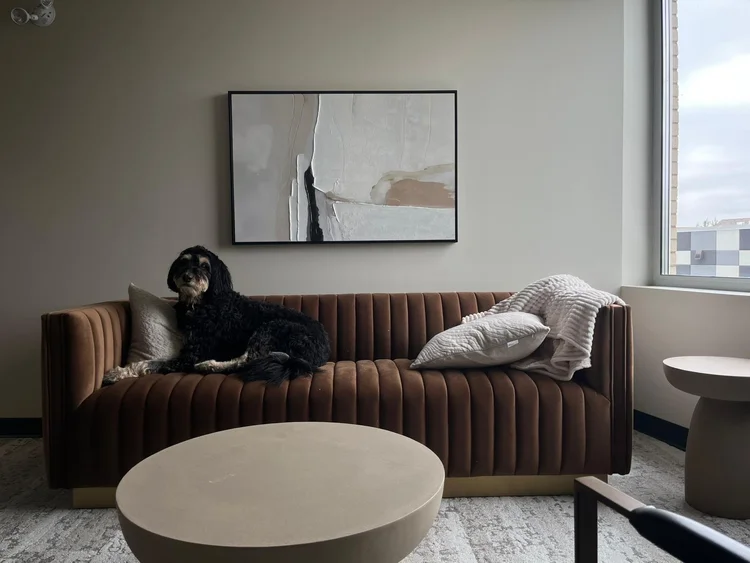 A warmly furnished counselling room at Summit Windermere