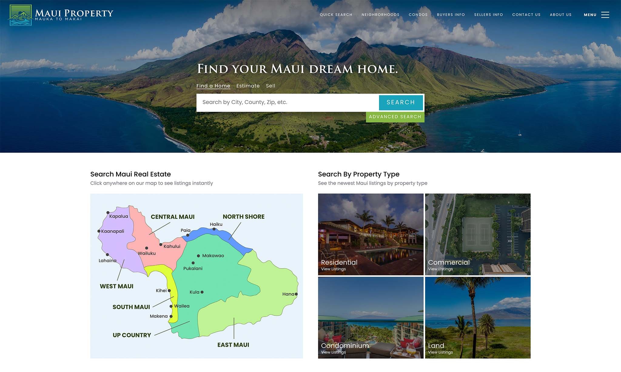 Maui, HI Real Estate Web design