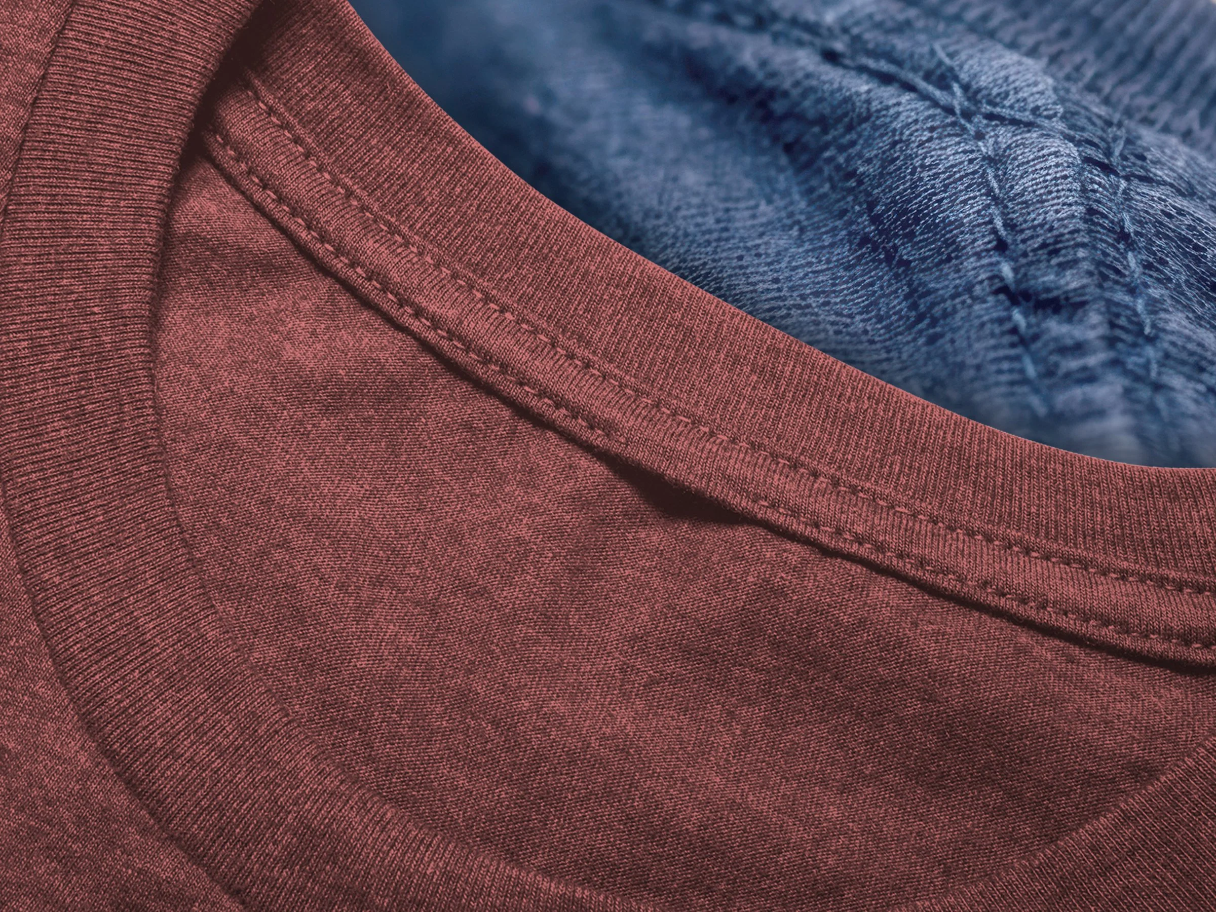 t-shirt construction and seam detail