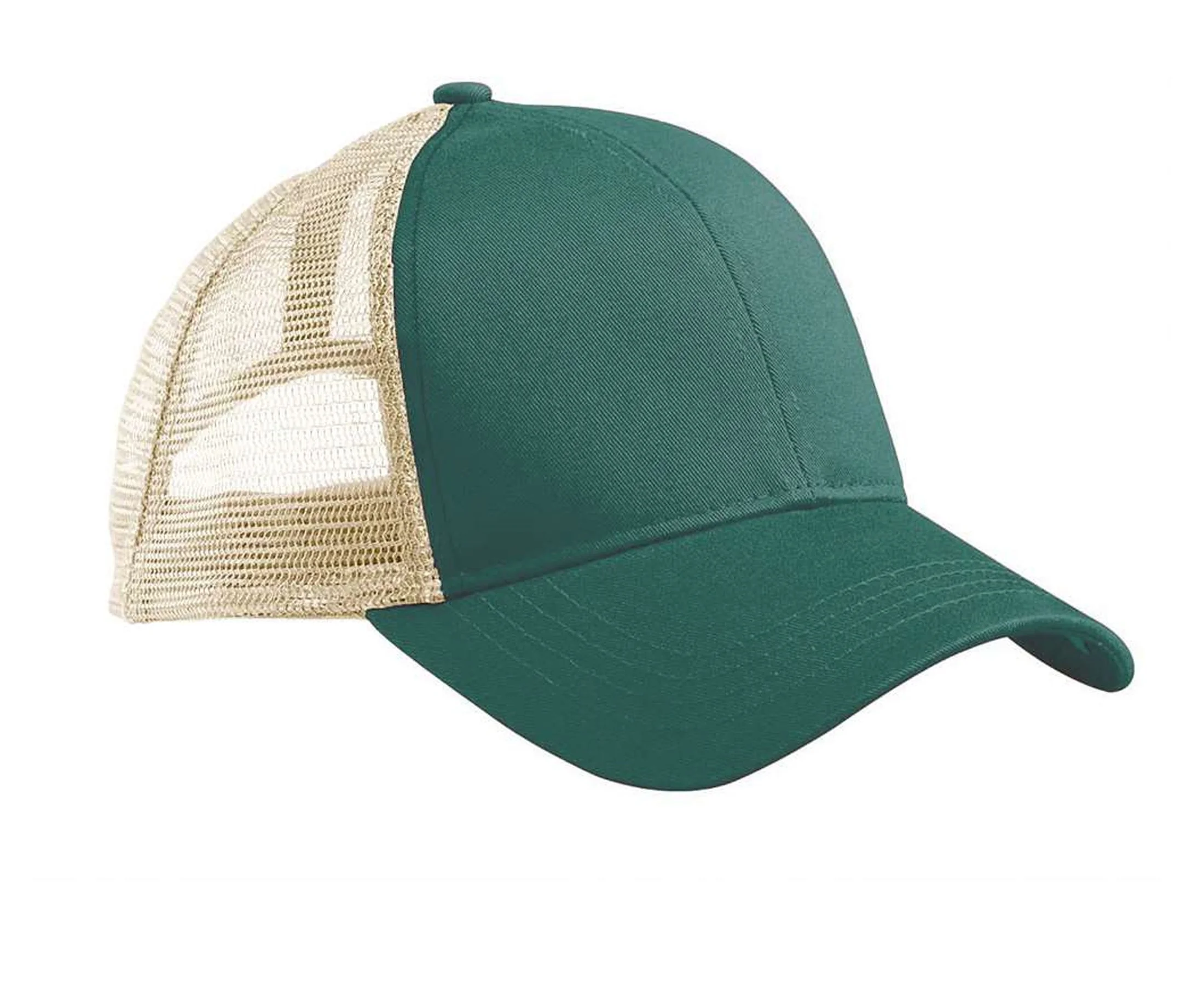 black trucker hat with embroidered patch