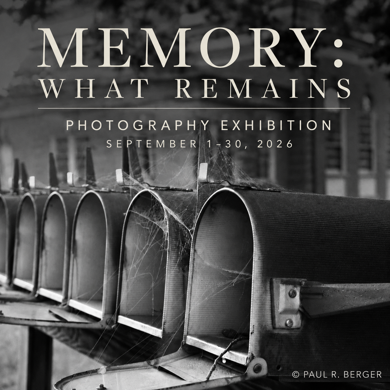 Memory: What Remains (2026) exhibition flyer