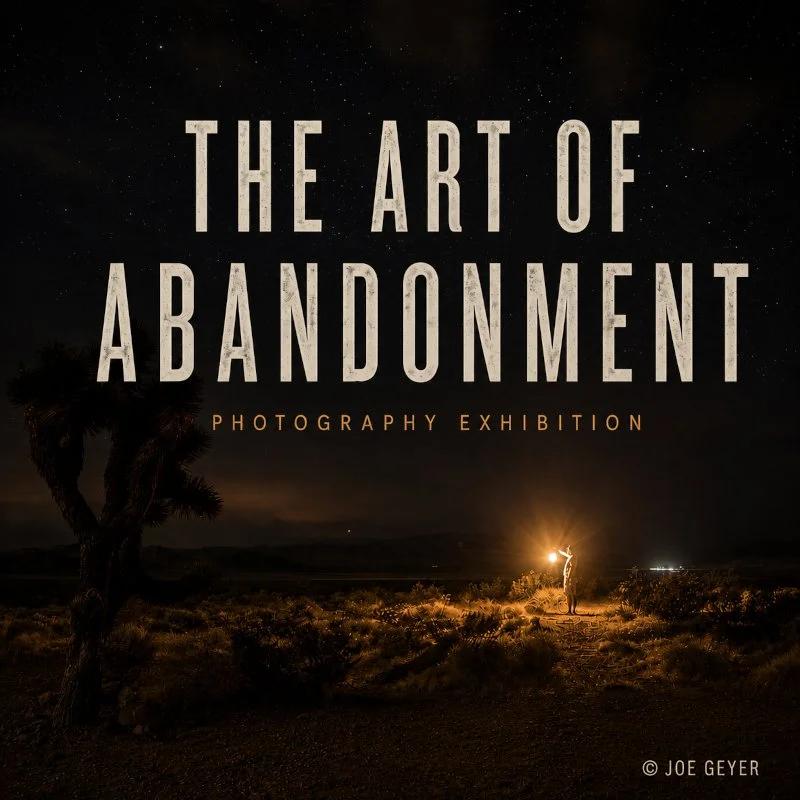 The Art of Abandonment photography exhibition flyer