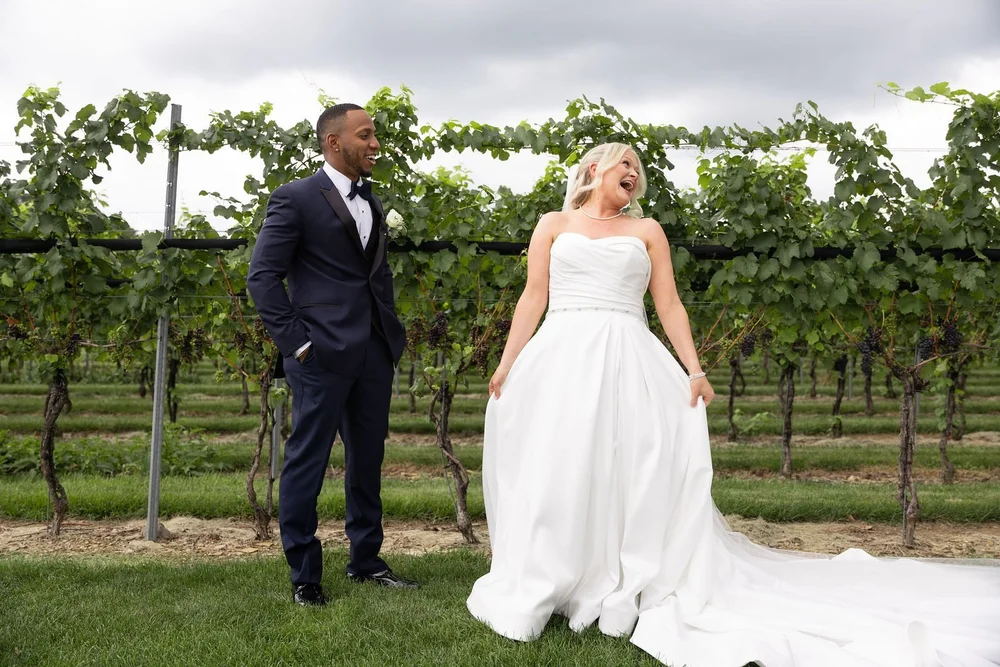 First look between the vineyard rows at Folino Estate