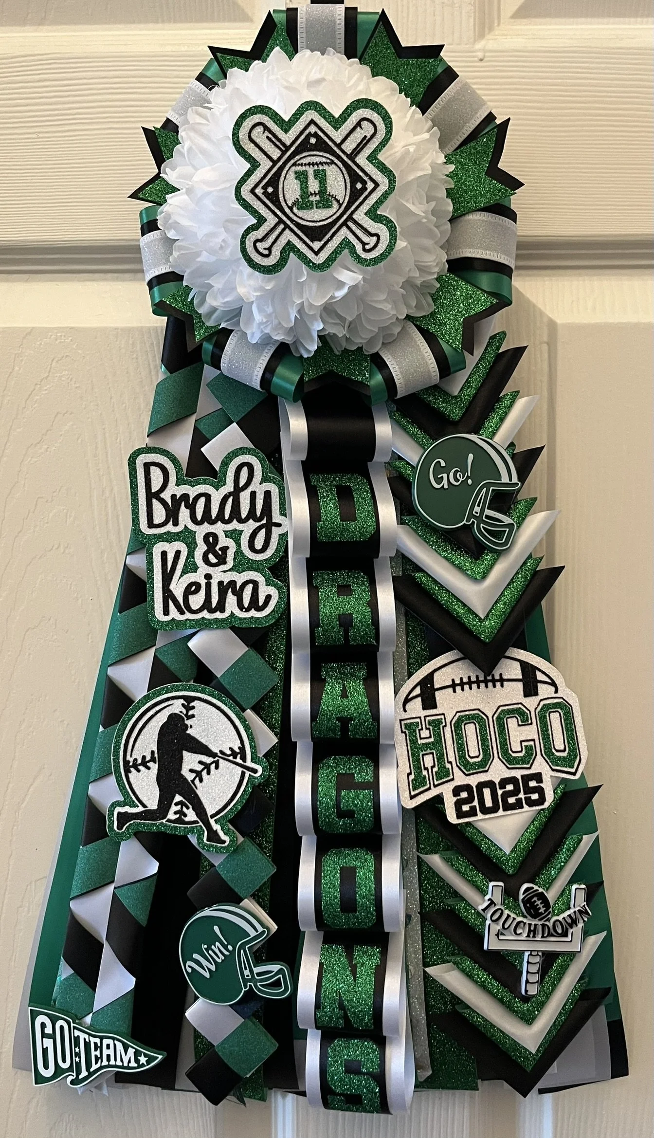 Custom homecoming garter