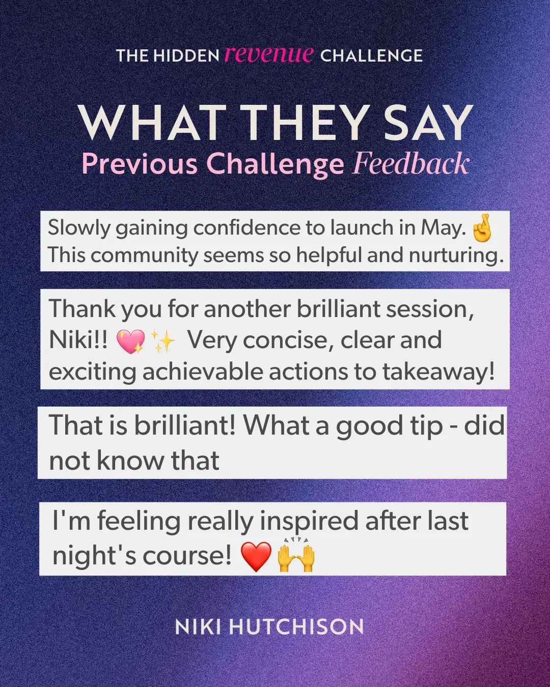 Challenge testimonial