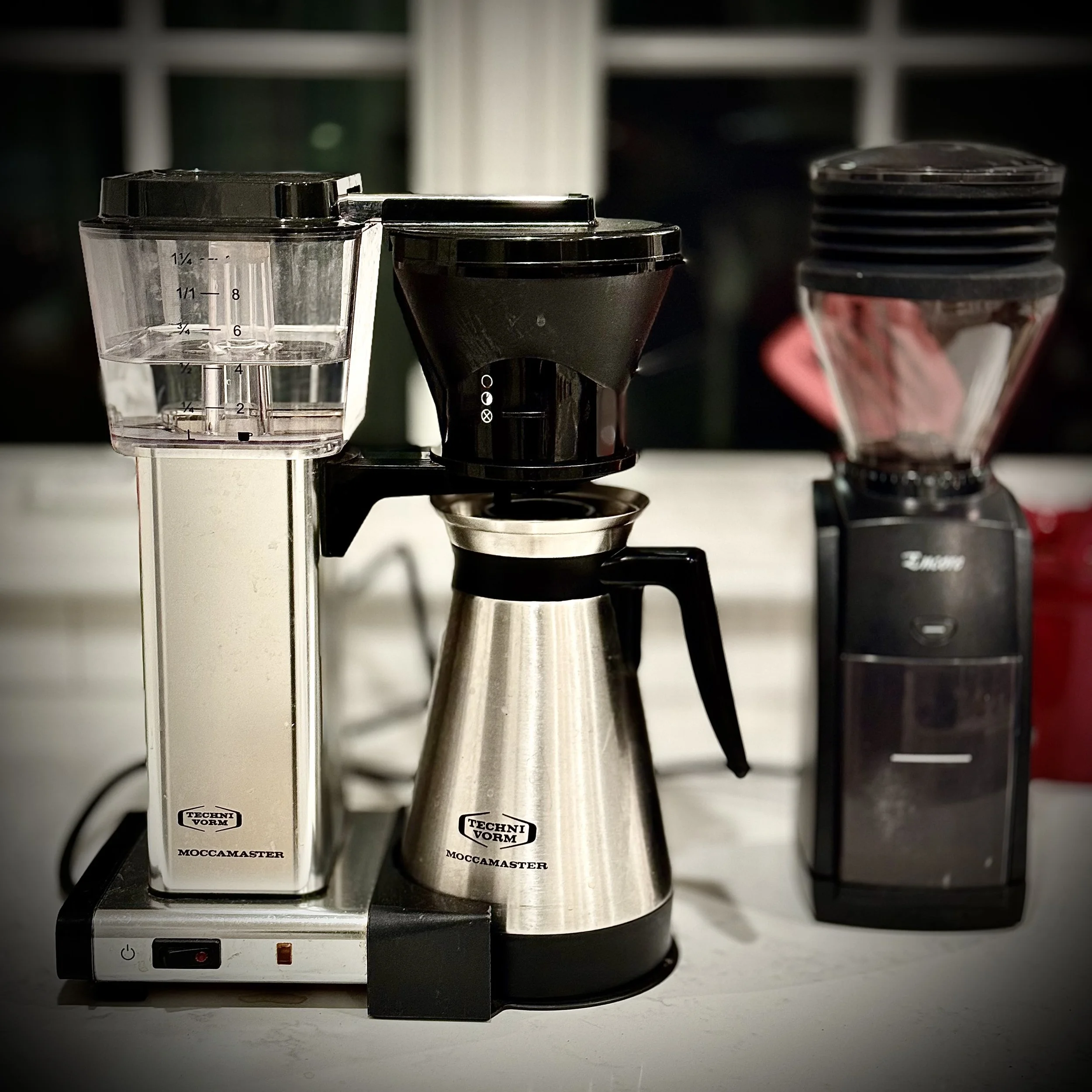 Joe's Moccamaster KBT and Baratza Encore grinder setup