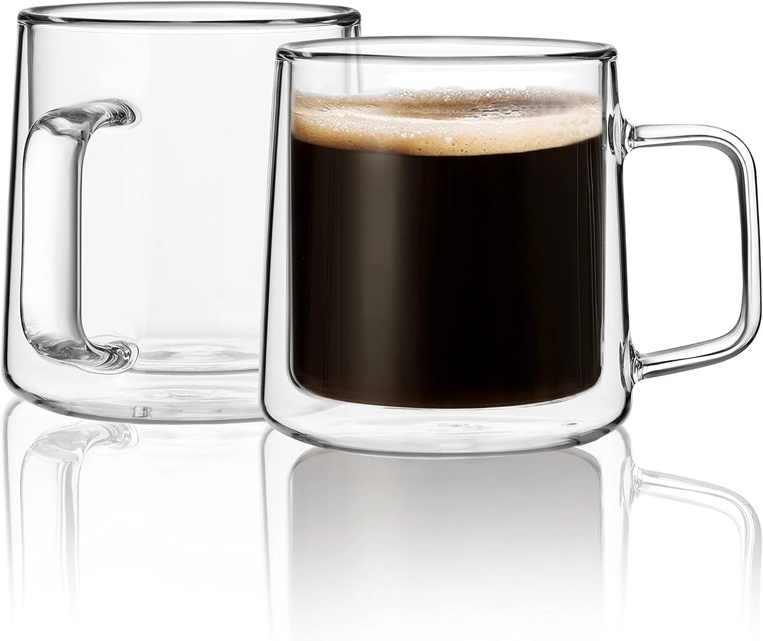 CNGLASS Dual-Walled Borosilicate Glass Mugs