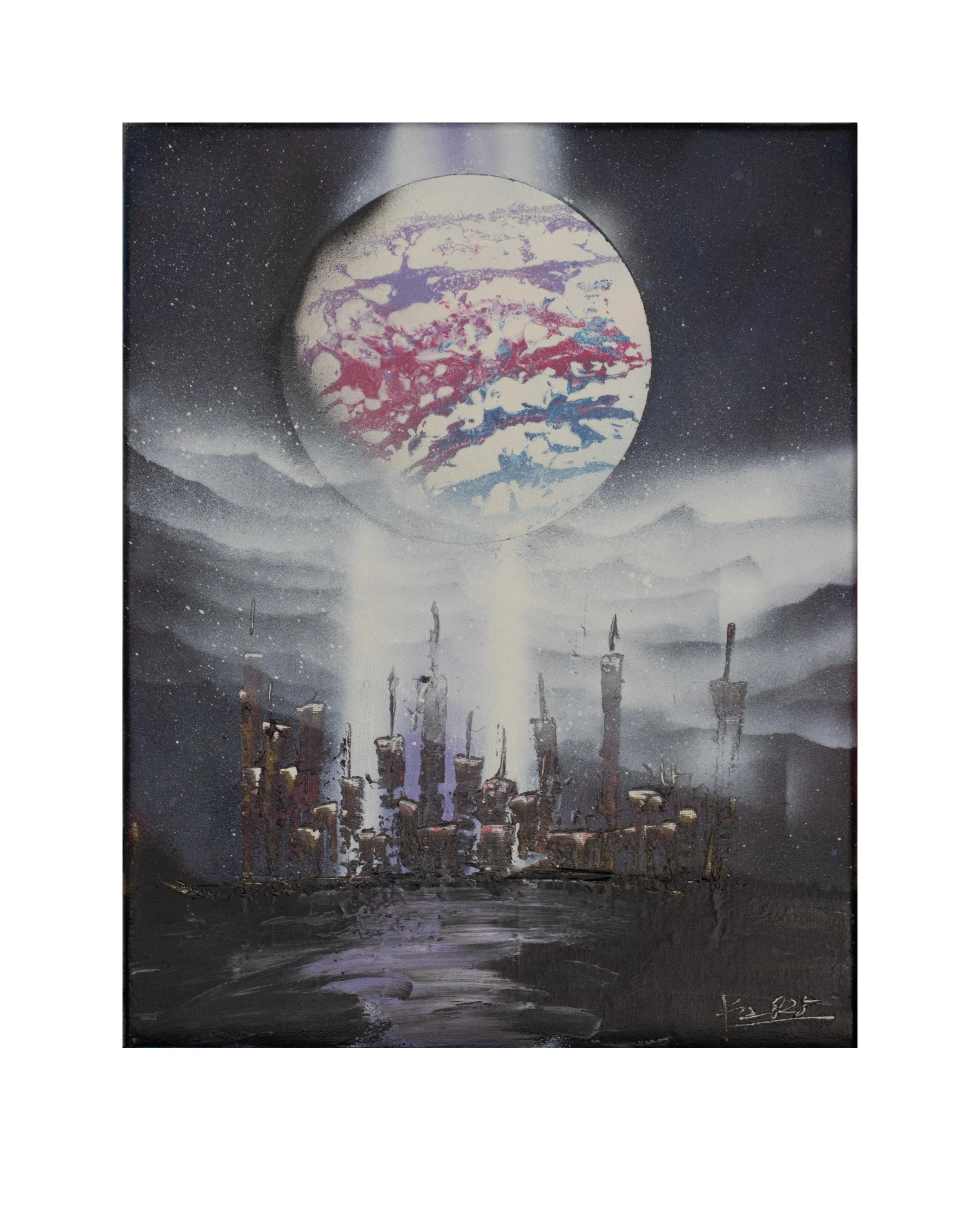 Spray paint on canvas