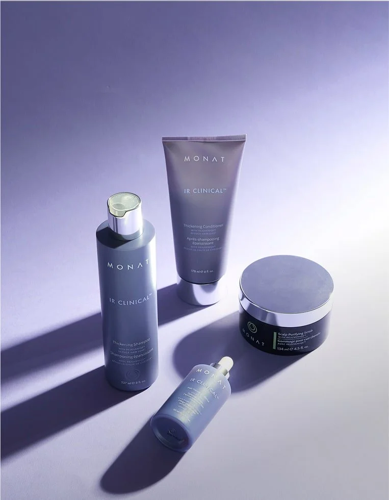 Temple hair regrowth before and after MONAT IR Clinical serum