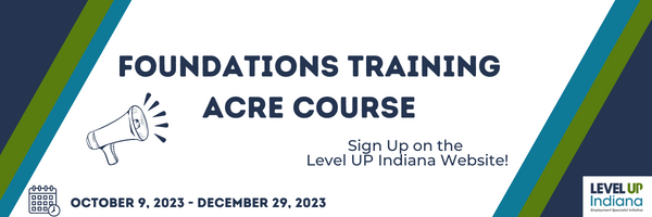Foundations Training ACRE Course
Sign Up on the website!
October 9th, 2023 - December 29, 2023