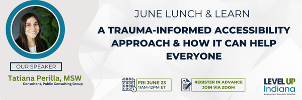 May Lunch & Learn
The Intersection of Schizophrenia, Psychosis & Intellectual/Developmental Disabilities.
Begins 11am to 12pm Friday, May 19th, 2023. Our speaker is Tatiana Perilla, MSW a consultant for Public Consulting Group.