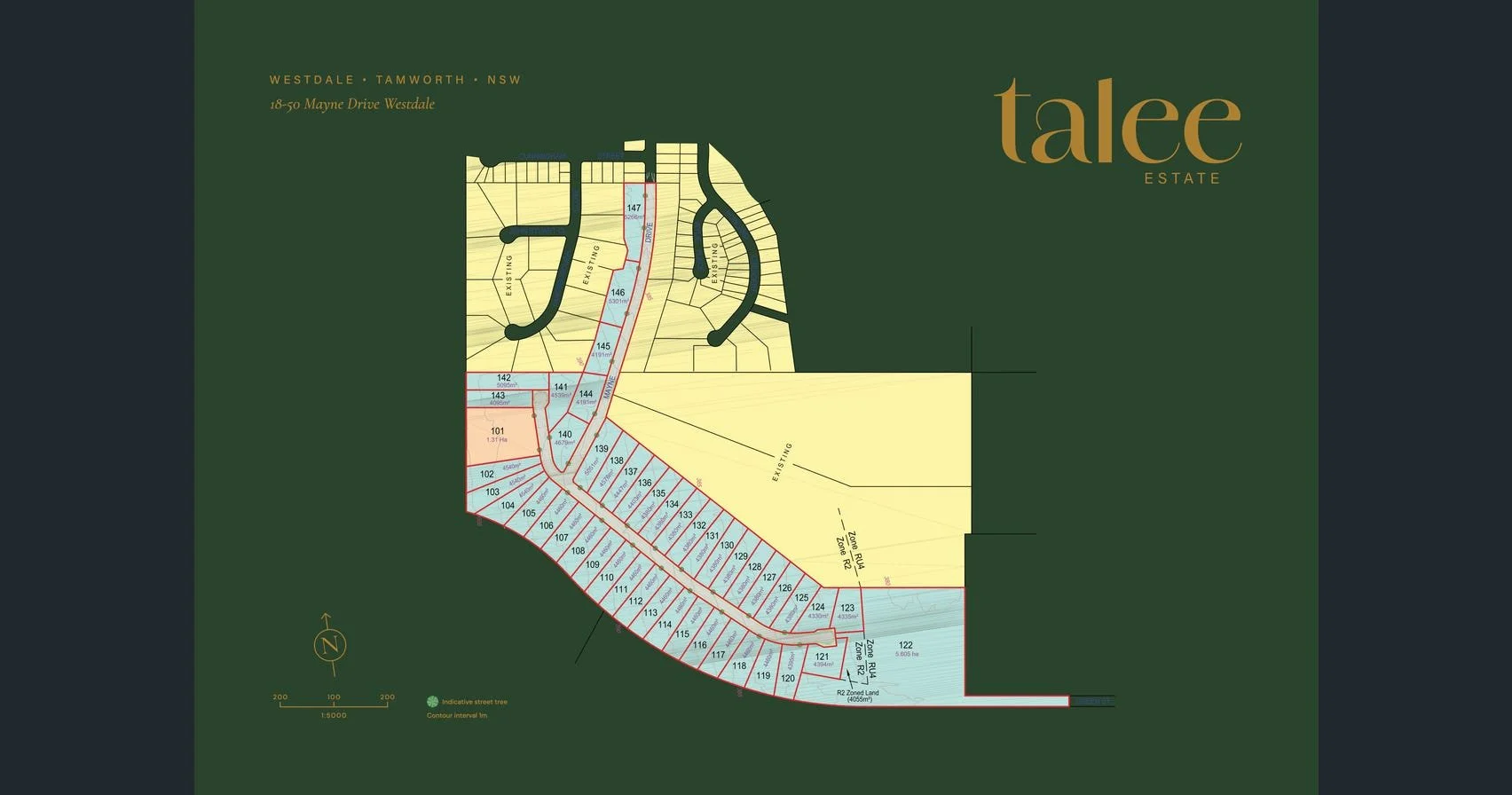 Talee Estate Westdale — estate masterplan and site map