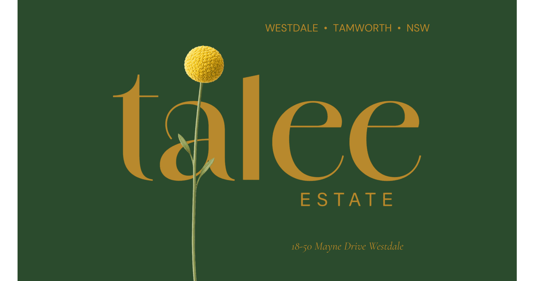 Talee Estate Westdale — aerial view of Westdale precinct