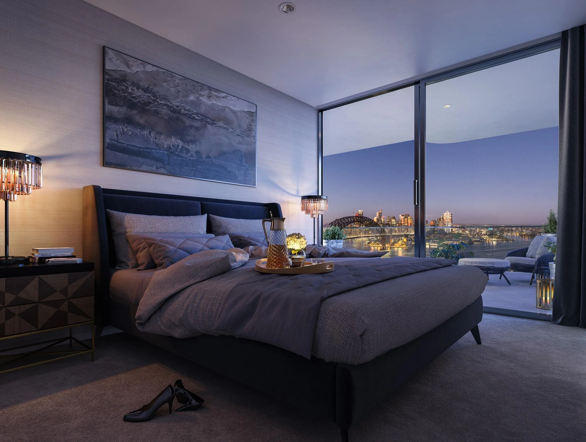 Blue — master bedroom