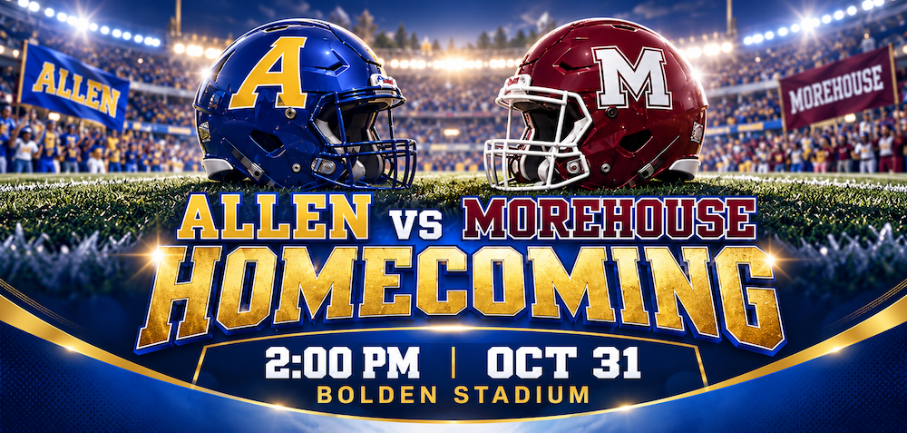 Allen vs. Morehouse Homecoming game, 2:00 PM, October 31, Bolden Stadium