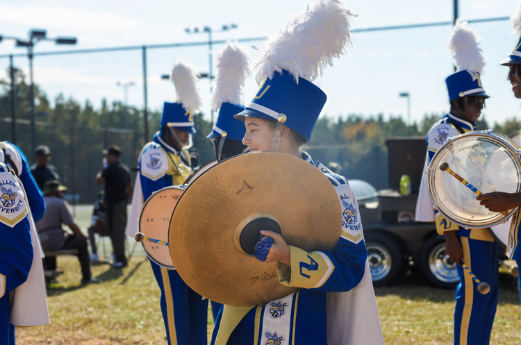 The band’s cymbal line