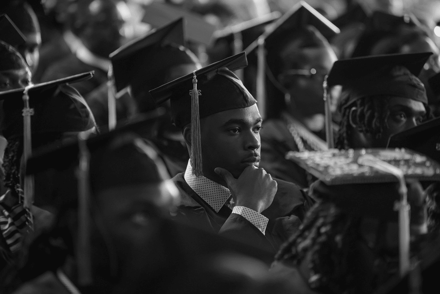 A graduate in his cap