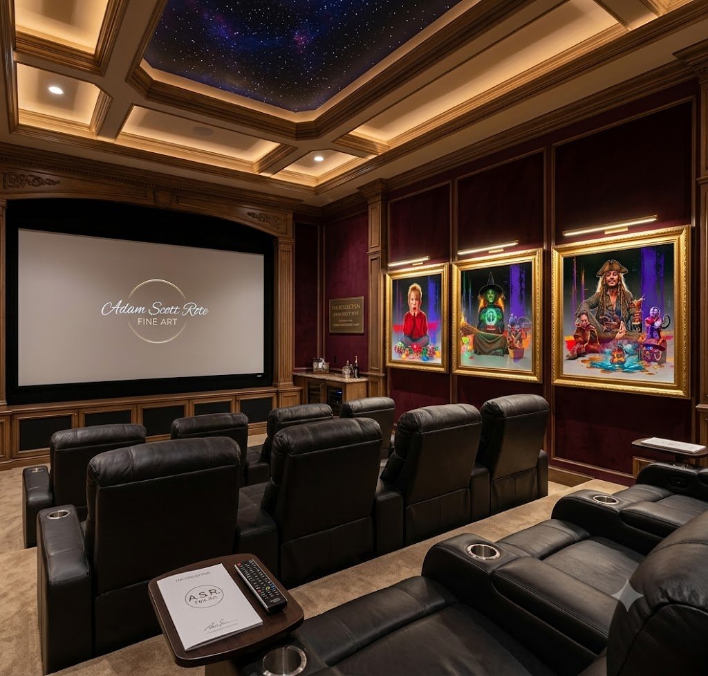 Custom Fine Art Installation in Cinema Room
