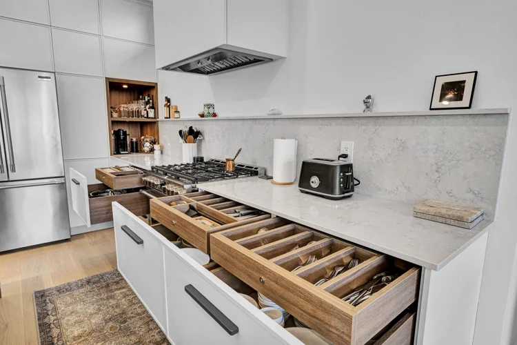 Kitchen drawer organization at 248 Main Street