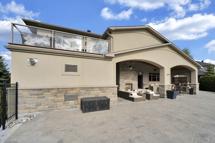 Rear exterior and outdoor living at 812 McManus