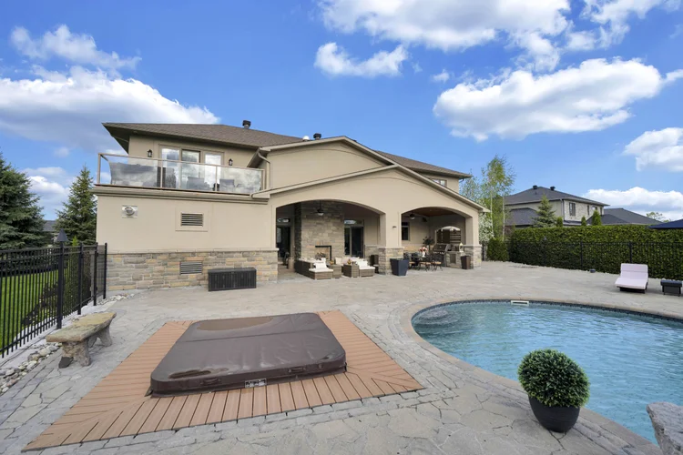 Rear exterior and outdoor living at 812 McManus