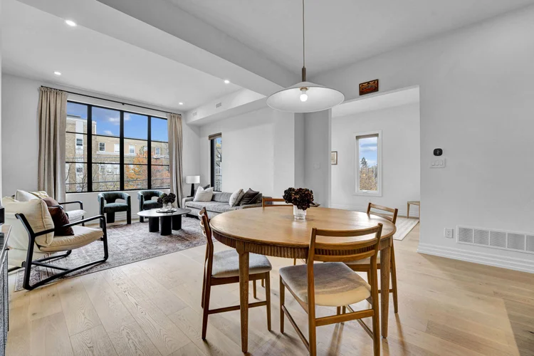 Dining room opening to the living space at 248 Main Street