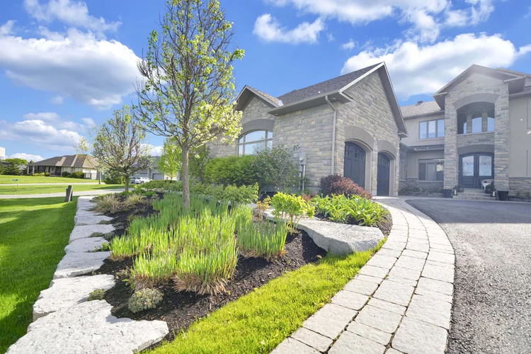 Front garden and stonework at 812 McManus Avenue