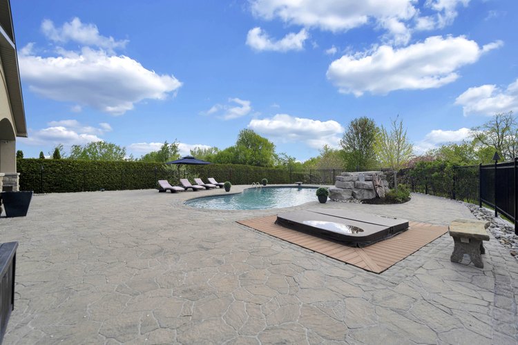 Pool terrace and spa at 812 McManus Avenue