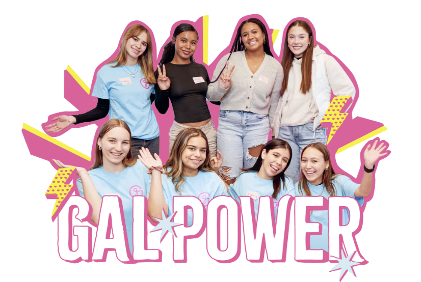 GALPOWER graphic with diverse teen volunteers