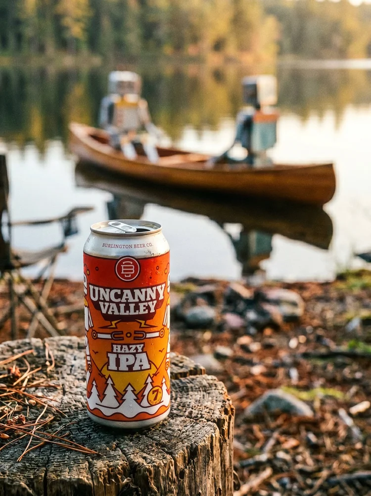 Uncanny Valley campaign image: Lakeside canoe