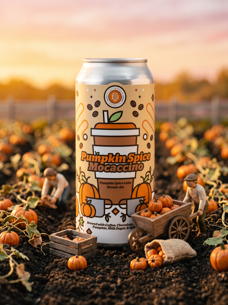 Pumpkin Spice Mocaccino campaign image: Pumpkin harvest diorama