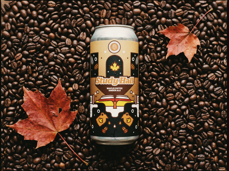 Study Hall campaign image: Coffee-bean flat lay